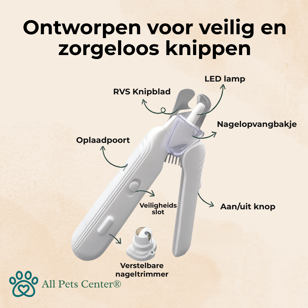 All Pets Center® 2-in-1 LED Nagelknipper & Trimmer
